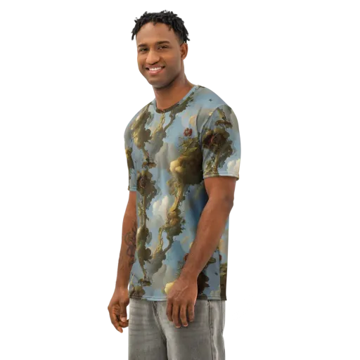 Cloudbound Canopy on a Men's Cotton Crew Neck T-Shirt