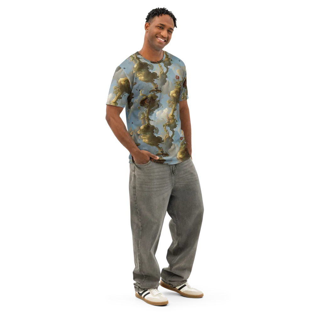 Cloudbound Canopy on Men's Cotton Crew Neck T-Shirt — Right Front
