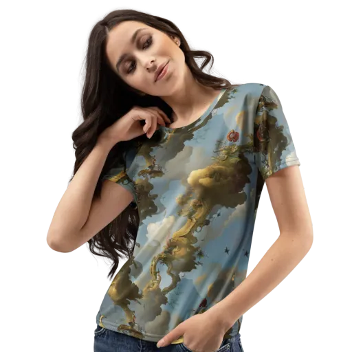 Cloudbound Canopy on a Women's Crew Neck T-Shirt