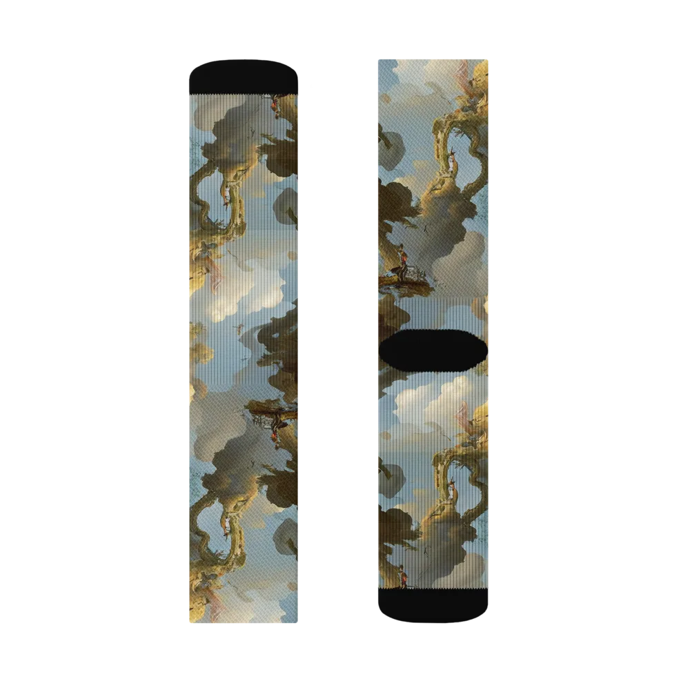 Cloudbound Canopy on Socks — Left Sock