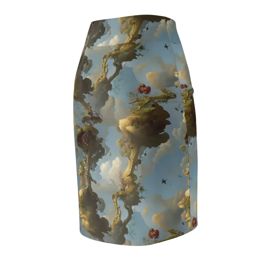 Cloudbound Canopy on Pencil Skirt — Back Side