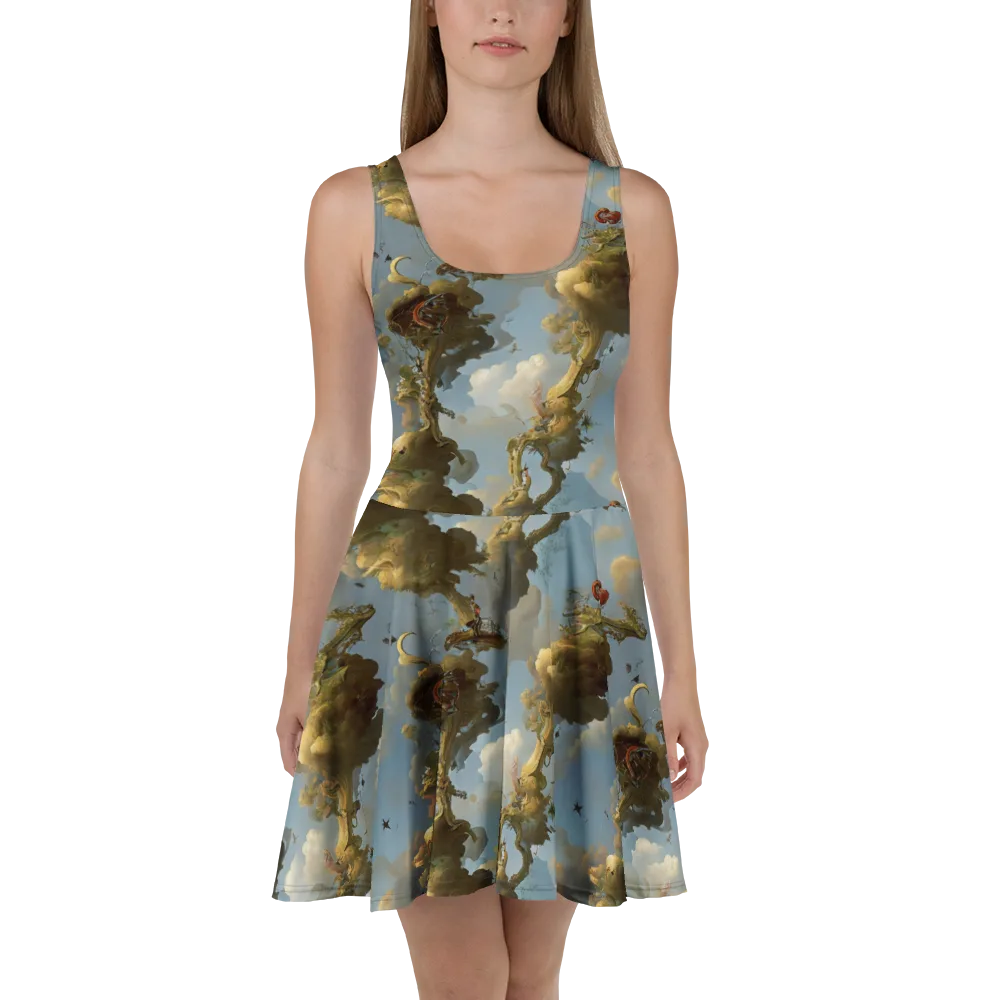 Cloudbound Canopy on Skater Dress — Front