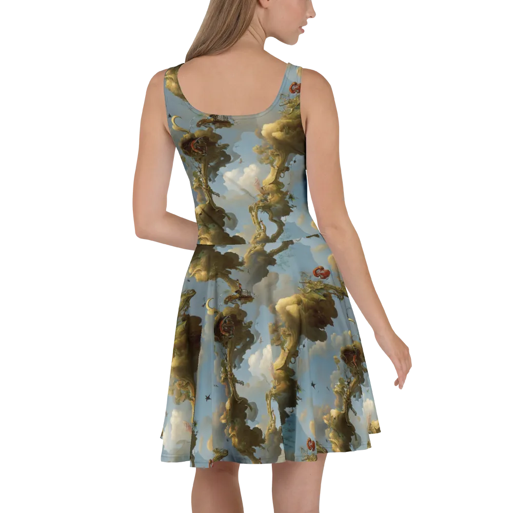 Cloudbound Canopy on Skater Dress — Back