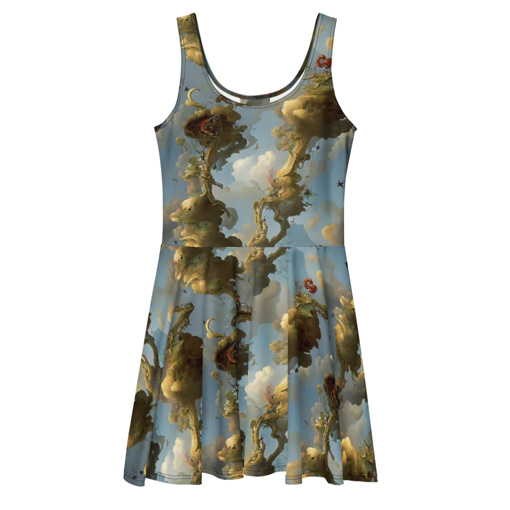 Cloudbound Canopy on Skater Dress — Front