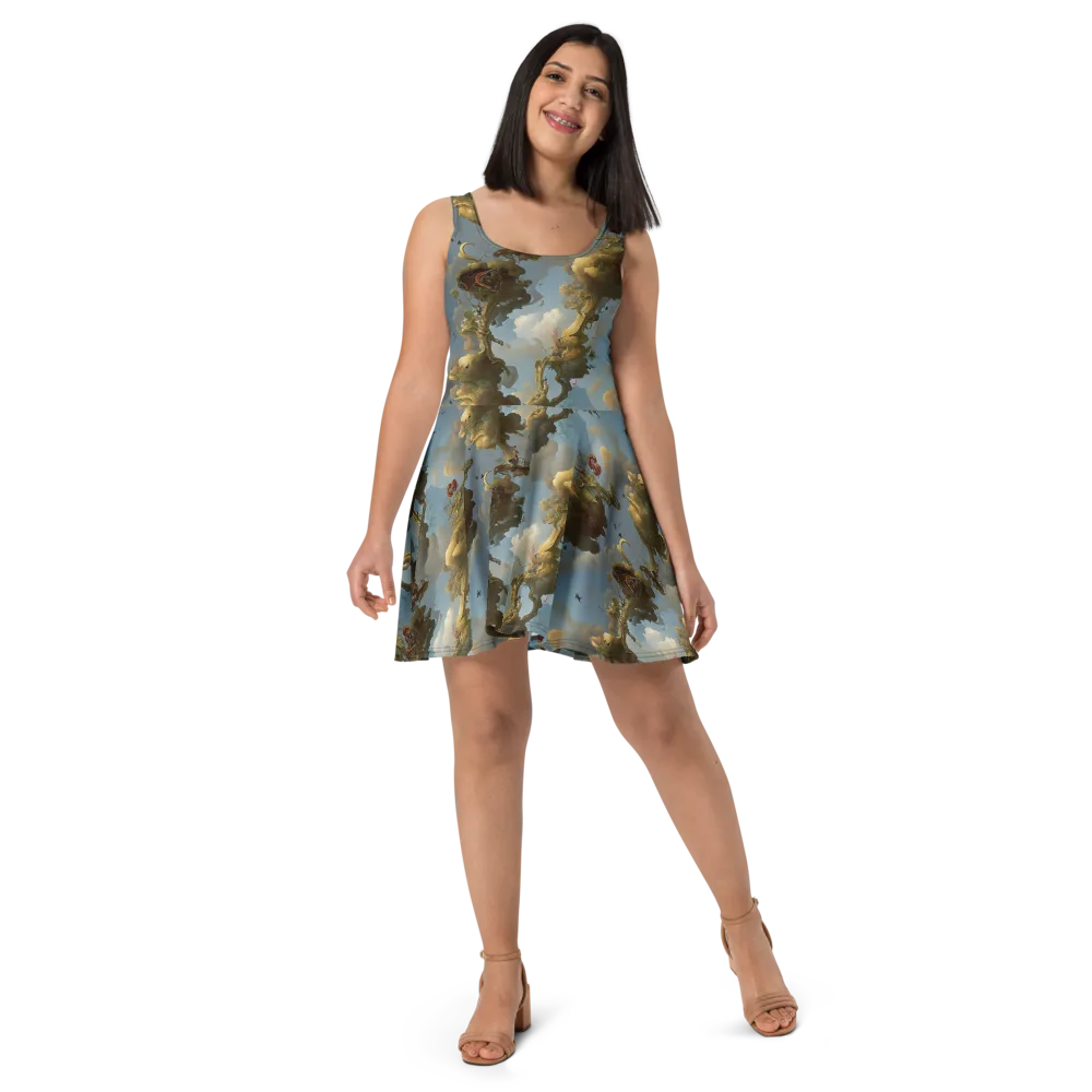 Cloudbound Canopy on Skater Dress — Front