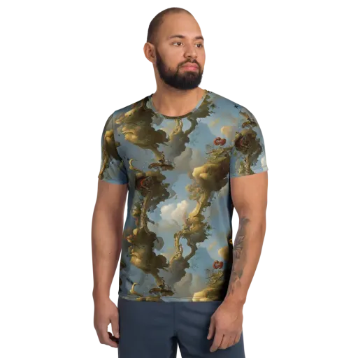 Cloudbound Canopy on a Men's Athletic T-Shirt