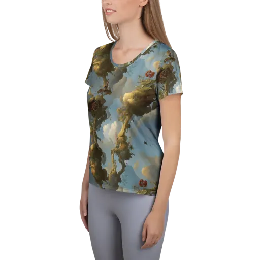 Cloudbound Canopy on a Women's Athletic T-Shirt