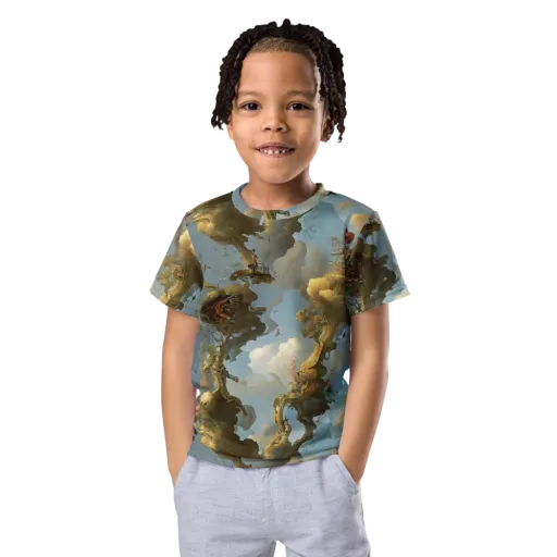 Cloudbound Canopy on a Kids Crew Neck T-Shirt