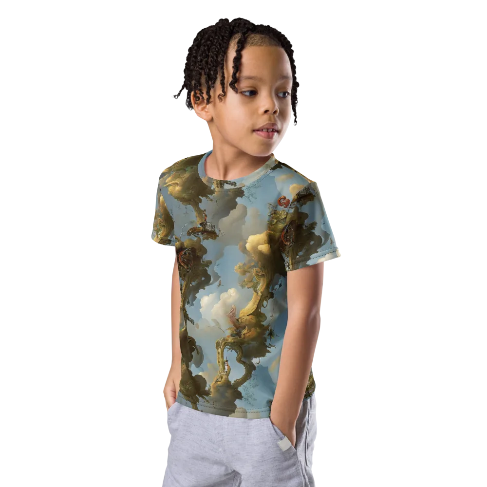 Cloudbound Canopy on Kids Crew Neck T-Shirt — Left Front