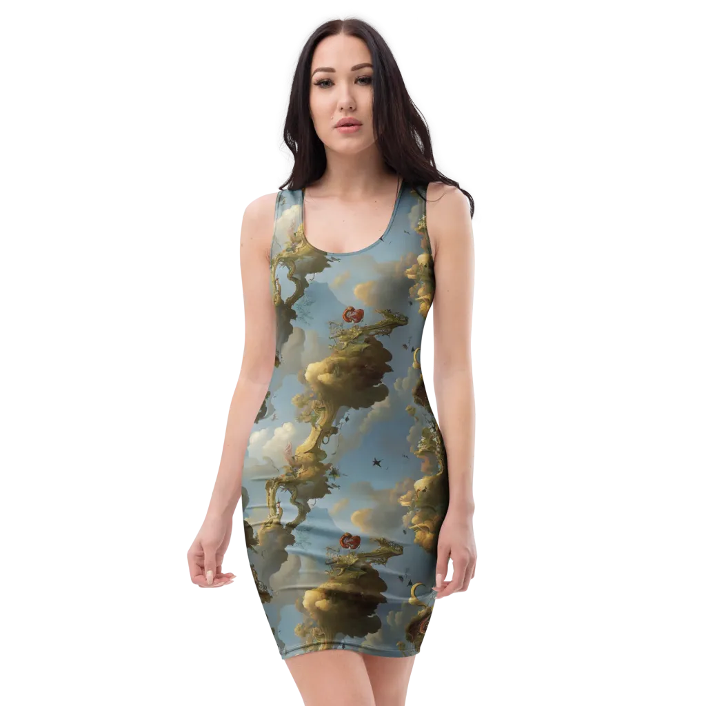 Cloudbound Canopy on Bodycon Dress — Front