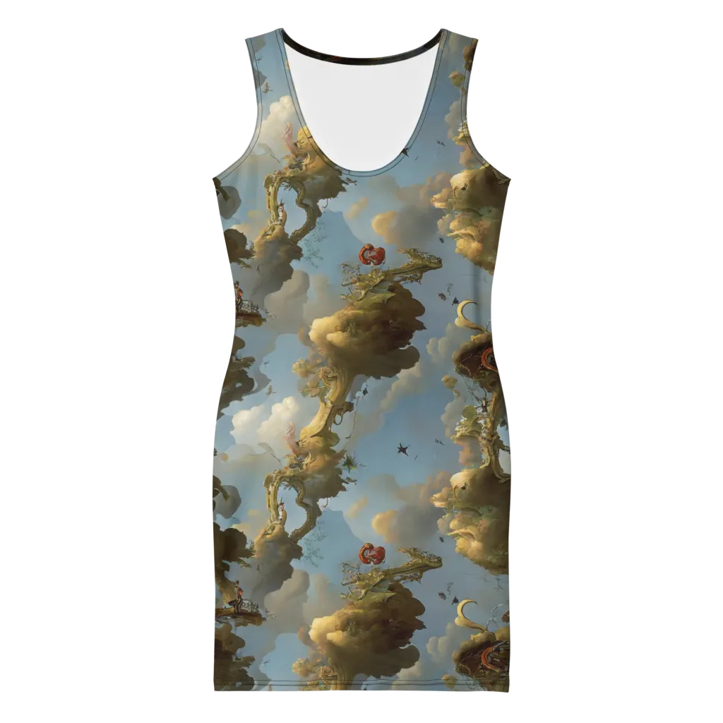 Cloudbound Canopy on Bodycon Dress — Front