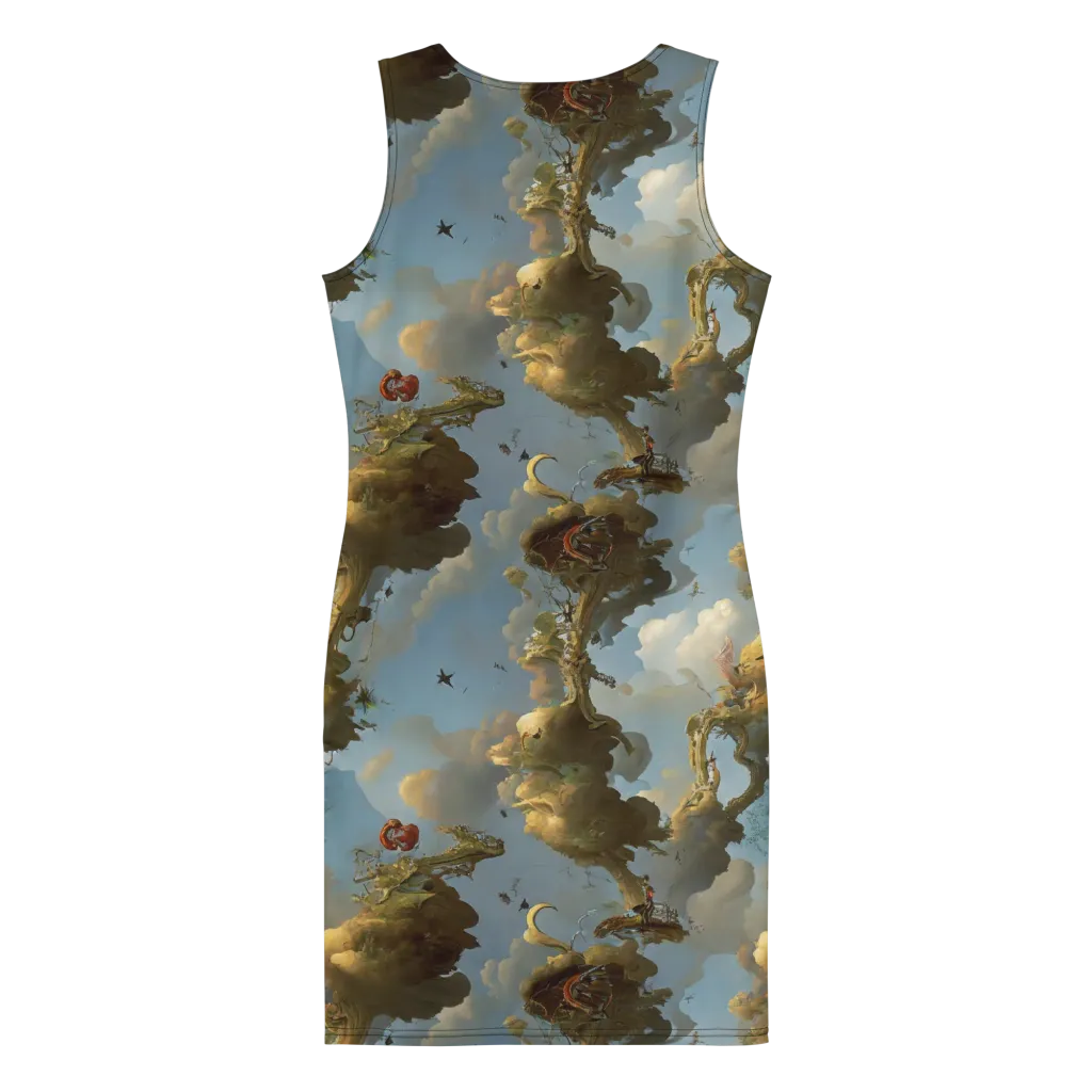 Cloudbound Canopy on Bodycon Dress — Back