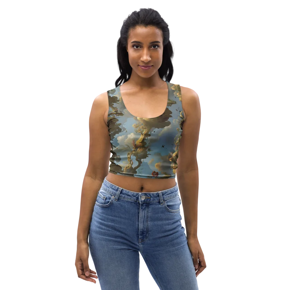 Cloudbound Canopy on Crop Top — Front