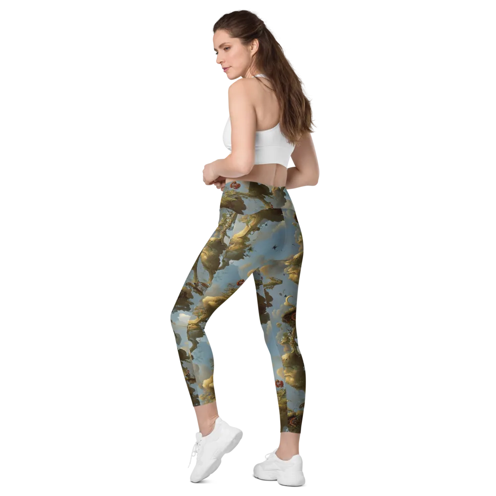 Cloudbound Canopy on Leggings with Pockets — Left Back