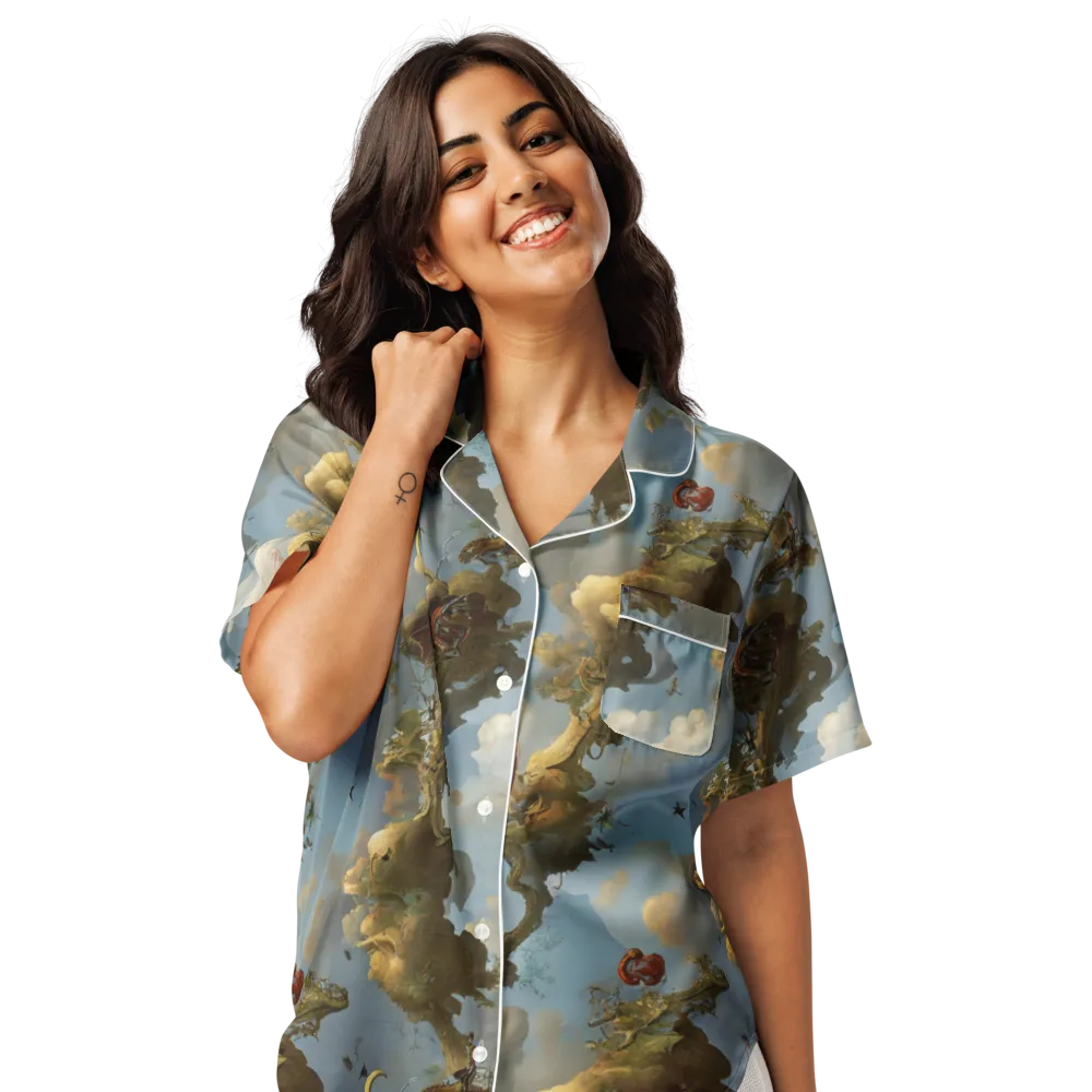 Cloudbound Canopy on Women's Short Sleeve Pajama Top — Front