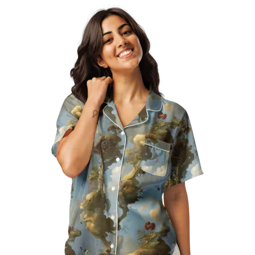 Cloudbound Canopy on a Women's Short Sleeve Pajama Top