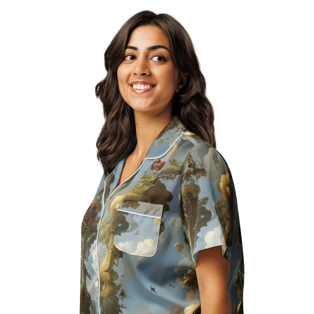 Cloudbound Canopy on Women's Short Sleeve Pajama Top — Left Front