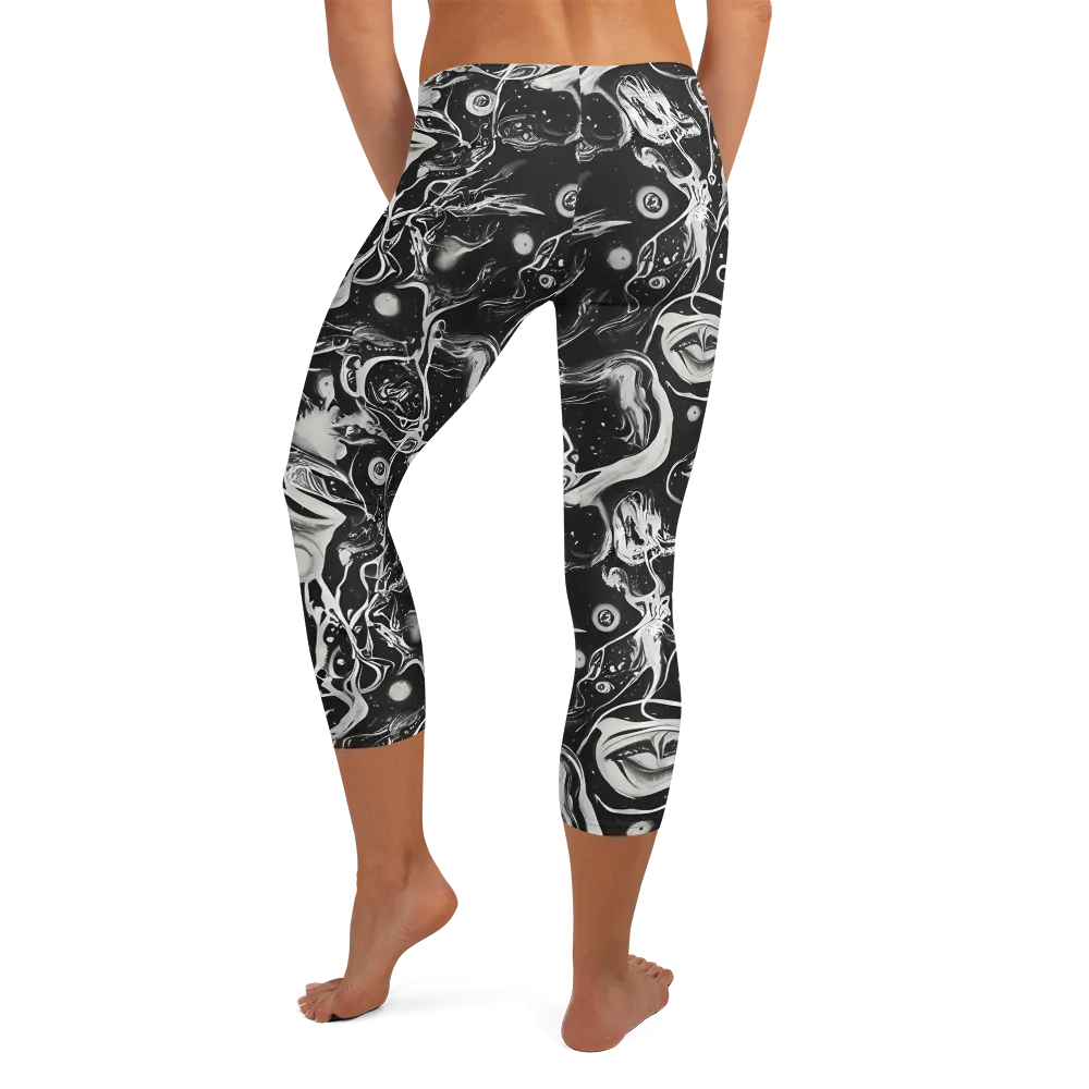 Nocturne Flux on Capri Leggings — Back