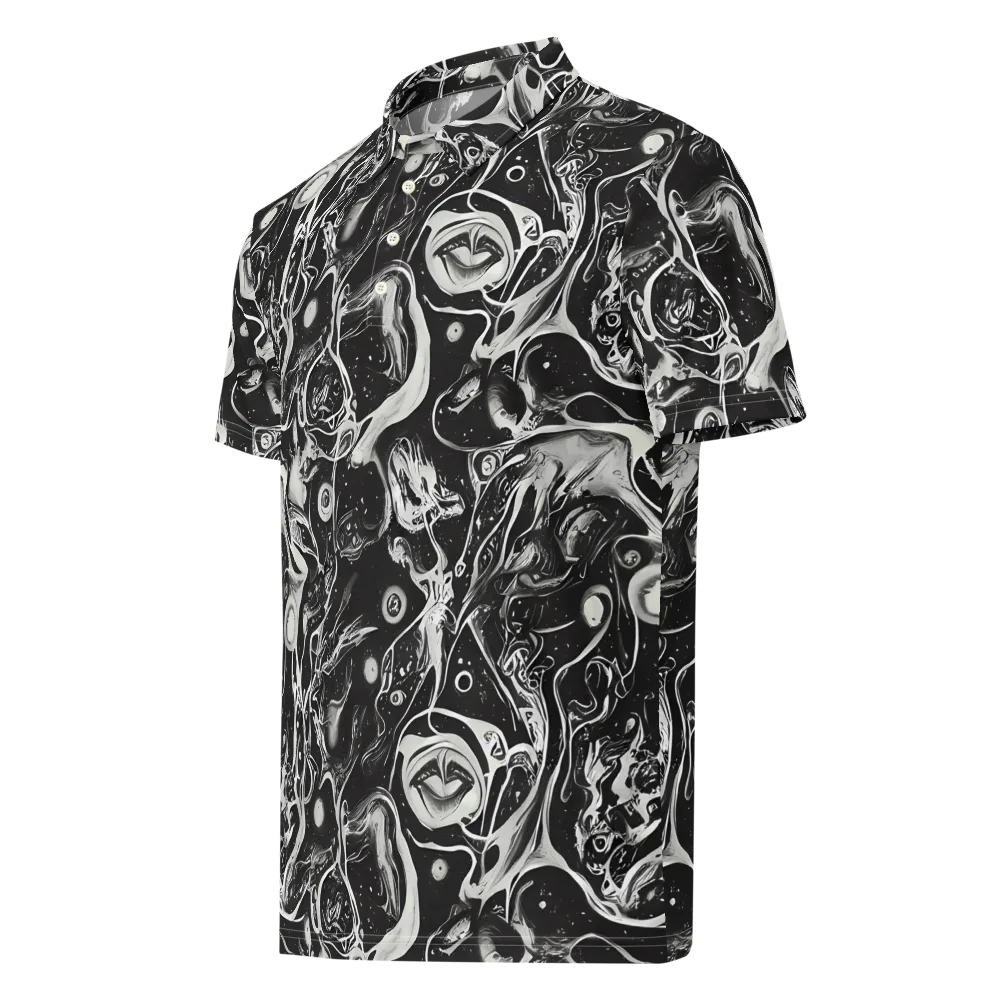 Nocturne Flux on Men's Slim Fit Polo Shirt — Left Front
