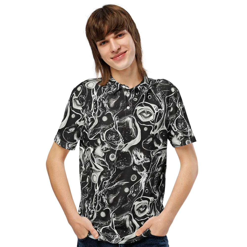 Nocturne Flux on Men's Slim Fit Polo Shirt — Front