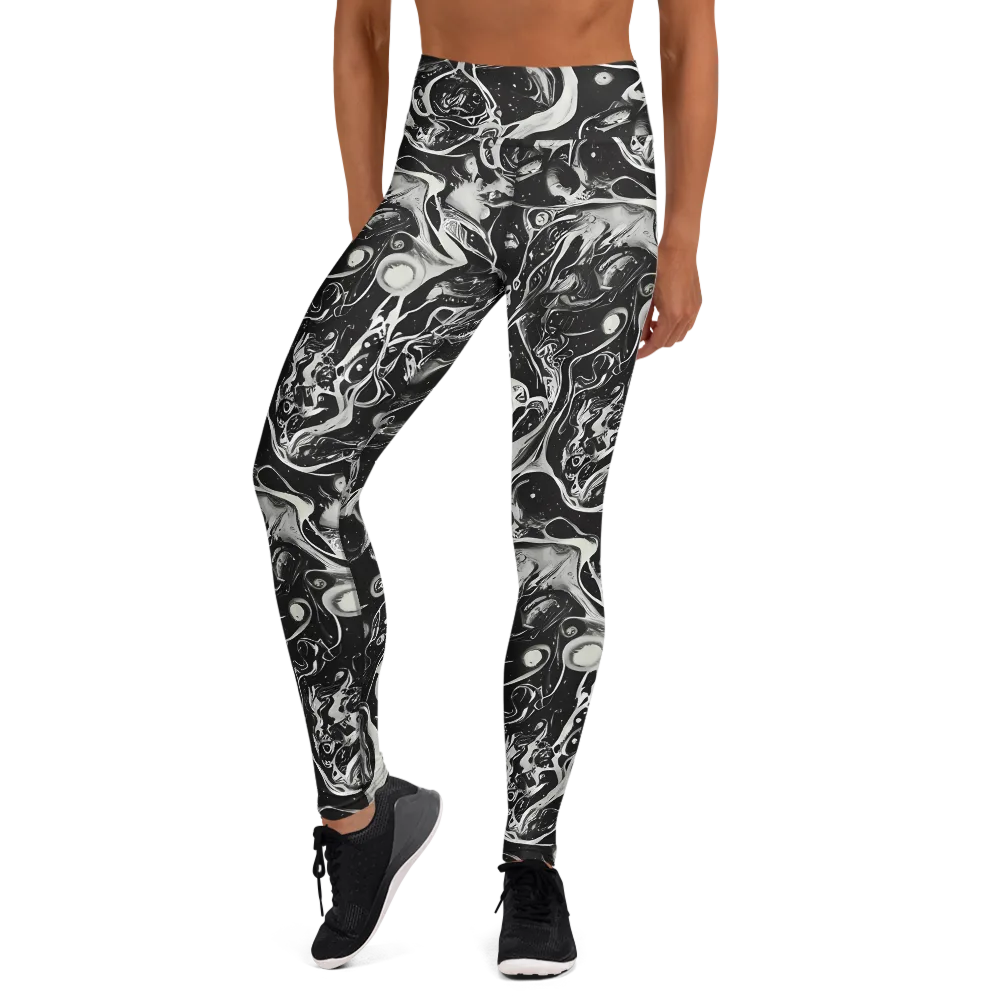Nocturne Flux on Yoga Leggings — Front