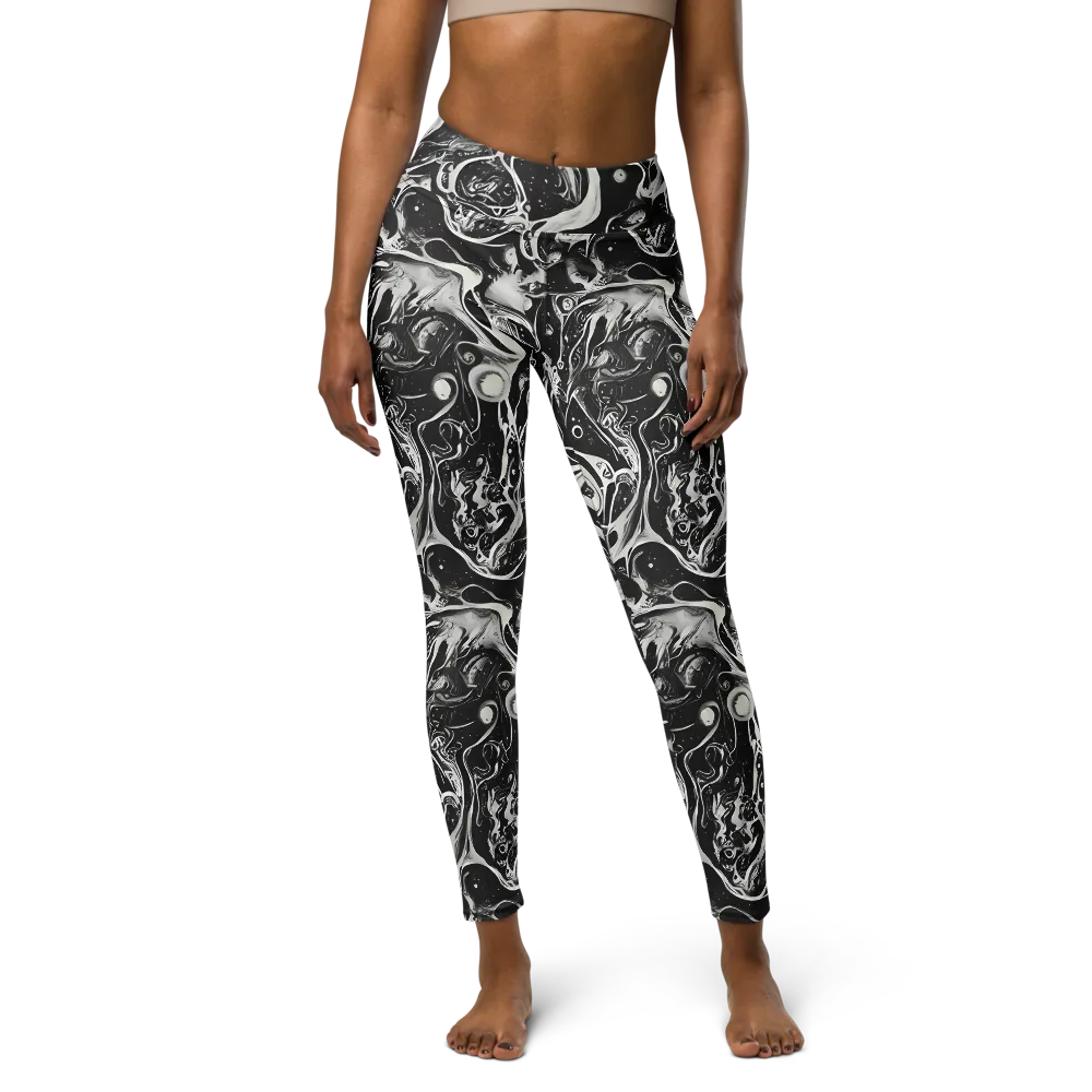 Nocturne Flux on Yoga Leggings — Front