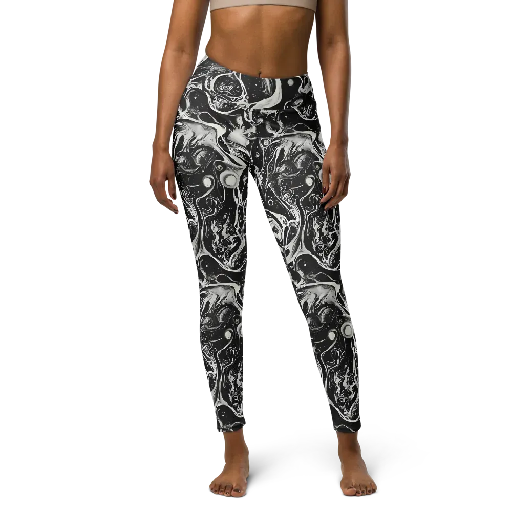 Nocturne Flux on Yoga Leggings — Front