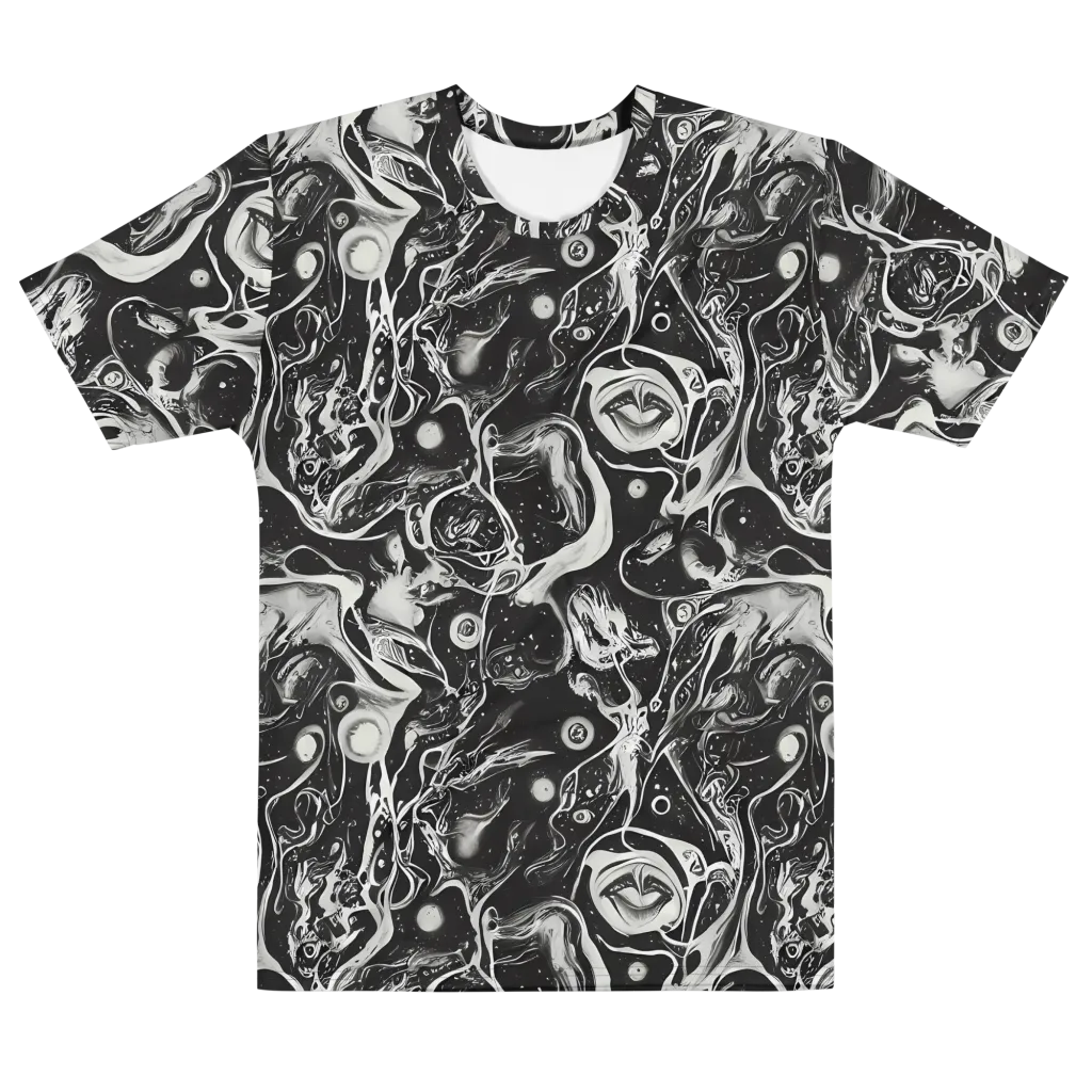 Nocturne Flux on Men's Cotton Crew Neck T-Shirt — Front
