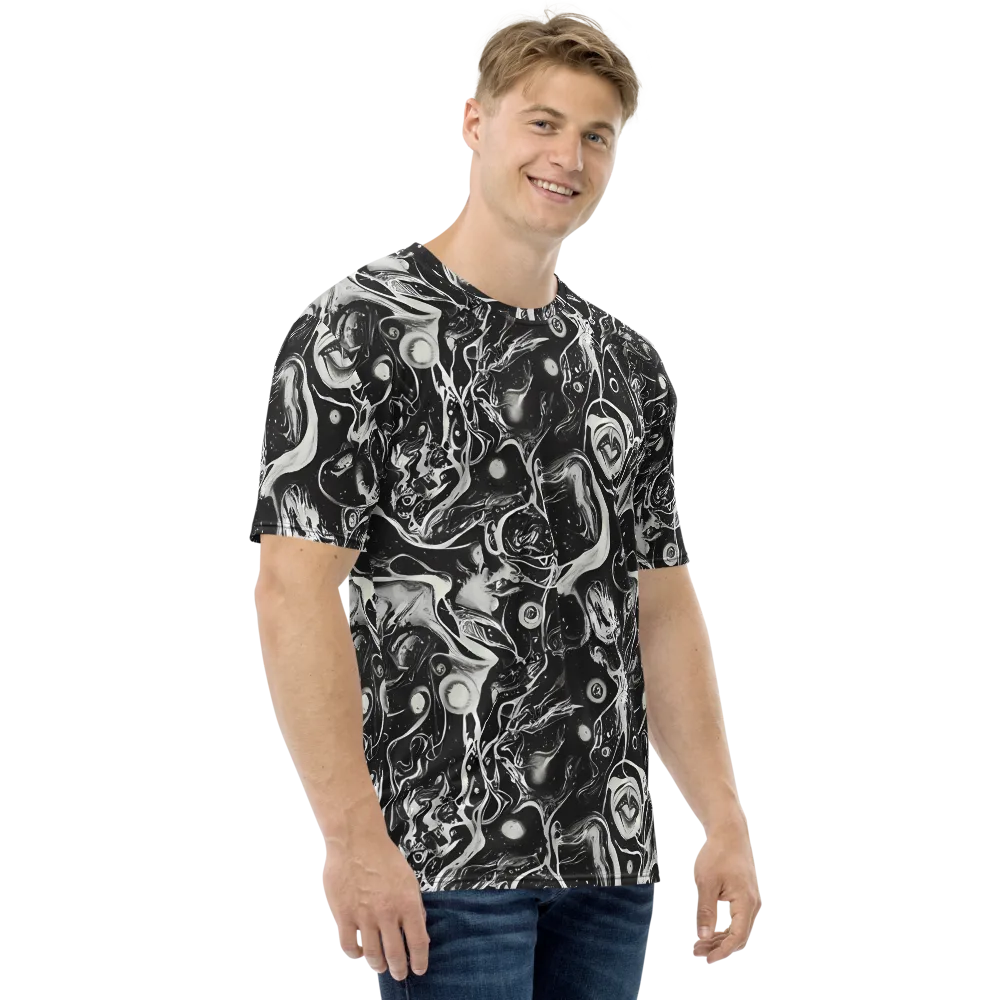 Nocturne Flux on Men's Crew Neck T-Shirt — Right