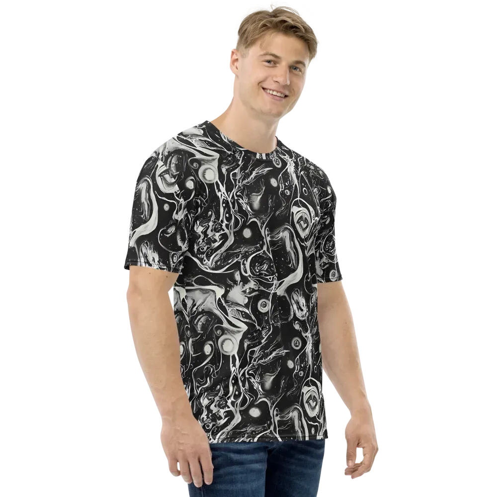 Nocturne Flux on Men's Crew Neck T-Shirt — Right