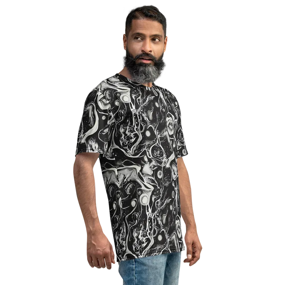 Nocturne Flux on Men's Crew Neck T-Shirt — Right