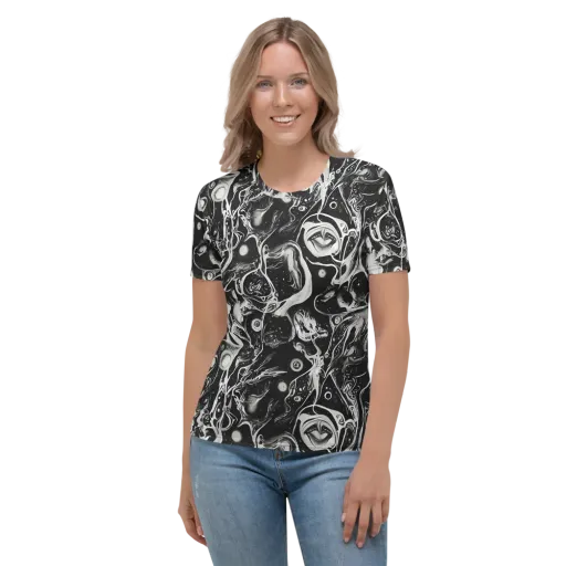 Nocturne Flux on a Women's Crew Neck T-Shirt