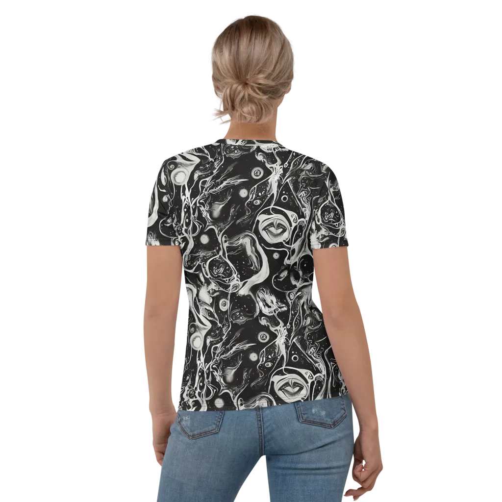 Nocturne Flux on Women's Crew Neck T-Shirt — Back