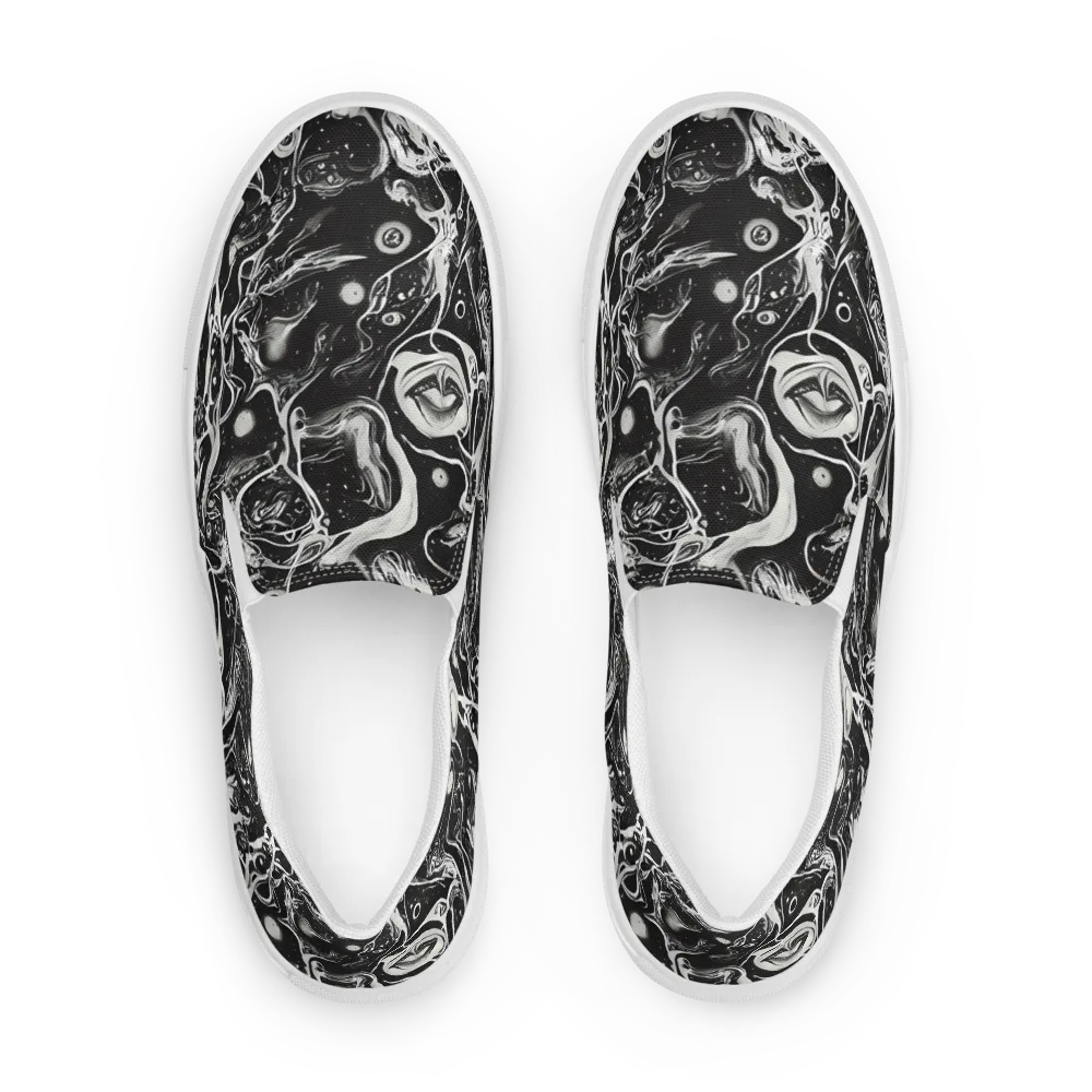 Nocturne Flux on Men's Slip-On Canvas Shoes — Front