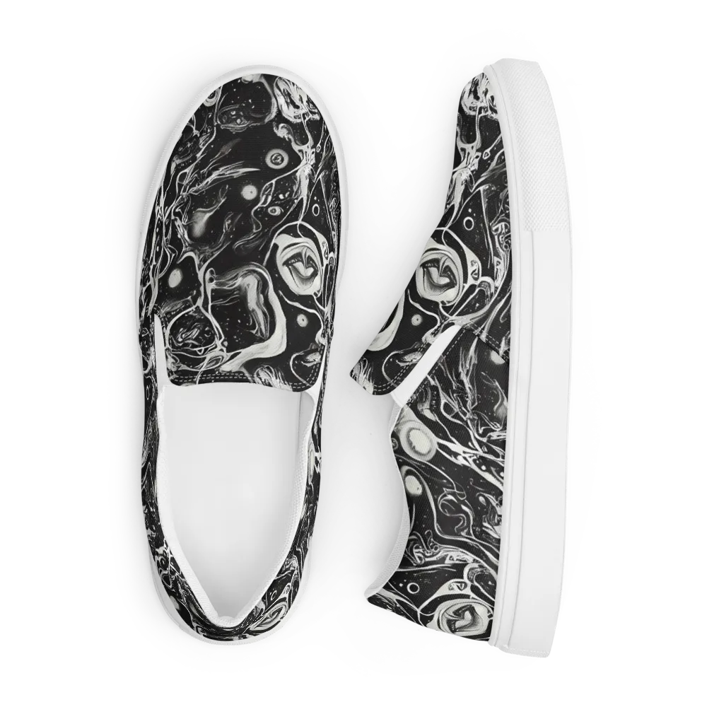 Nocturne Flux on Men's Slip-On Canvas Shoes — Front
