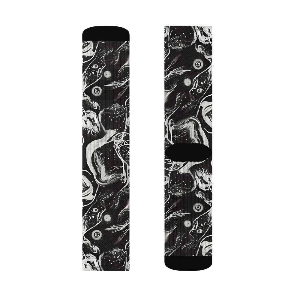 Nocturne Flux on Socks — Left Sock