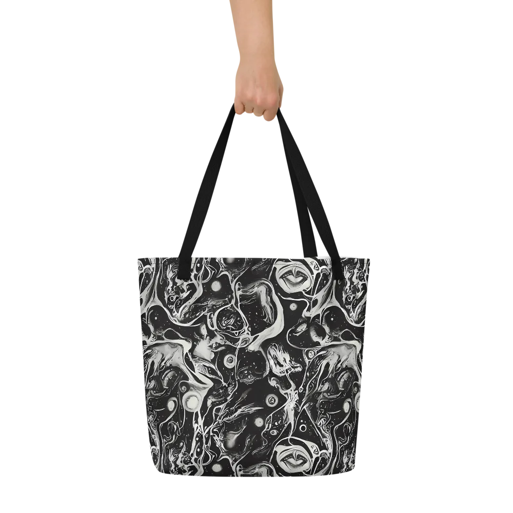 Nocturne Flux on Large Tote Bag W/ Pocket — Front