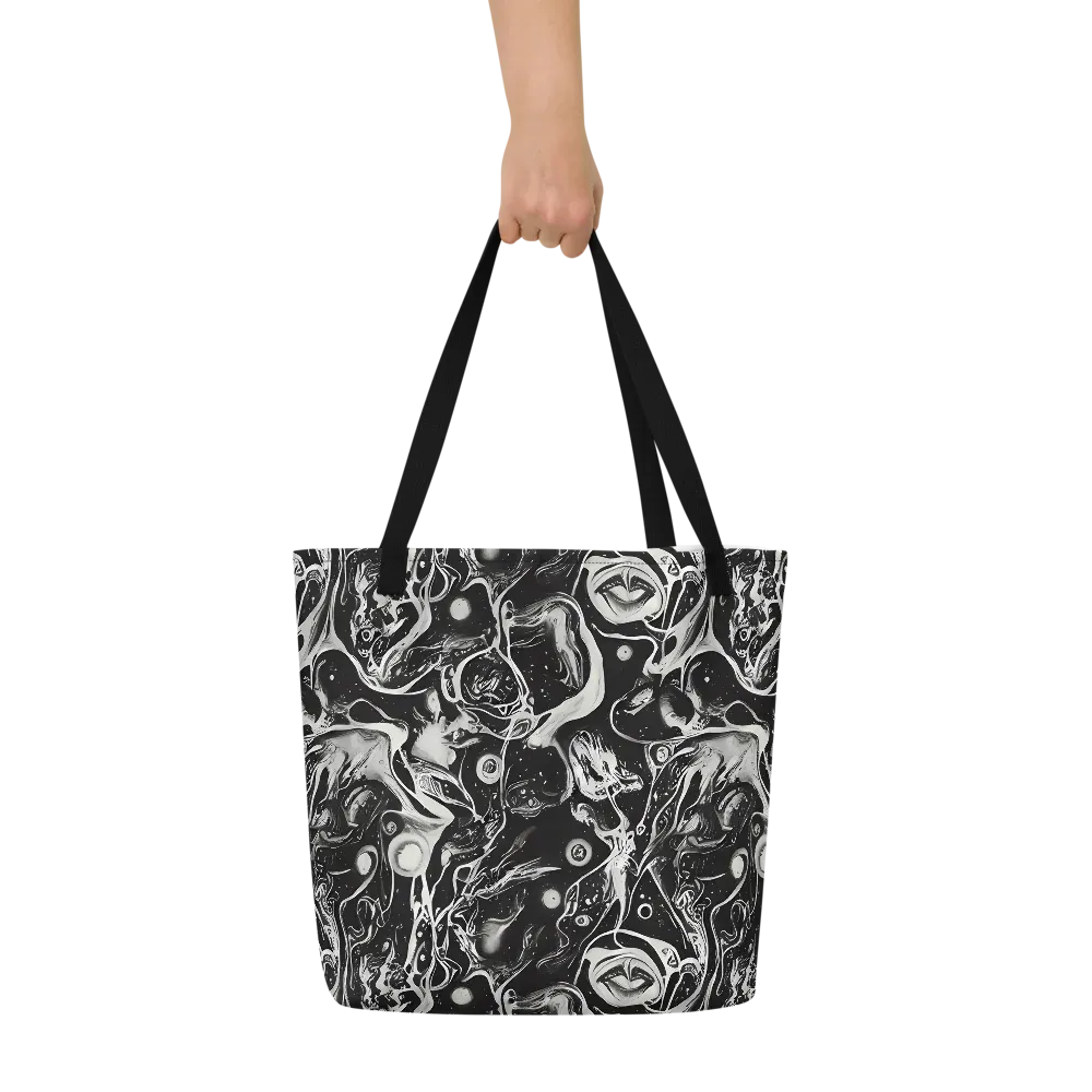 Nocturne Flux on Large Tote Bag W/ Pocket — Front