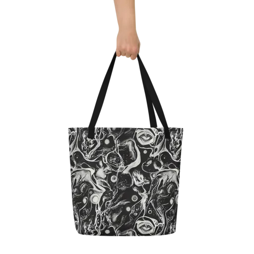 Nocturne Flux on a Large Tote Bag W/ Pocket