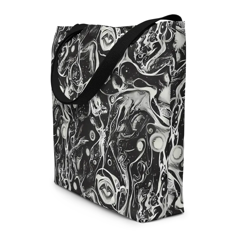 Nocturne Flux on Large Tote Bag W/ Pocket — Front