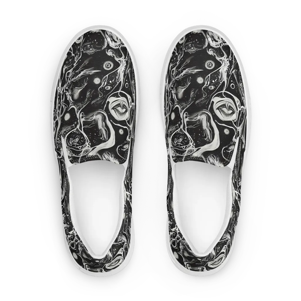 Nocturne Flux on Women's Slip-On Canvas Shoes — Front