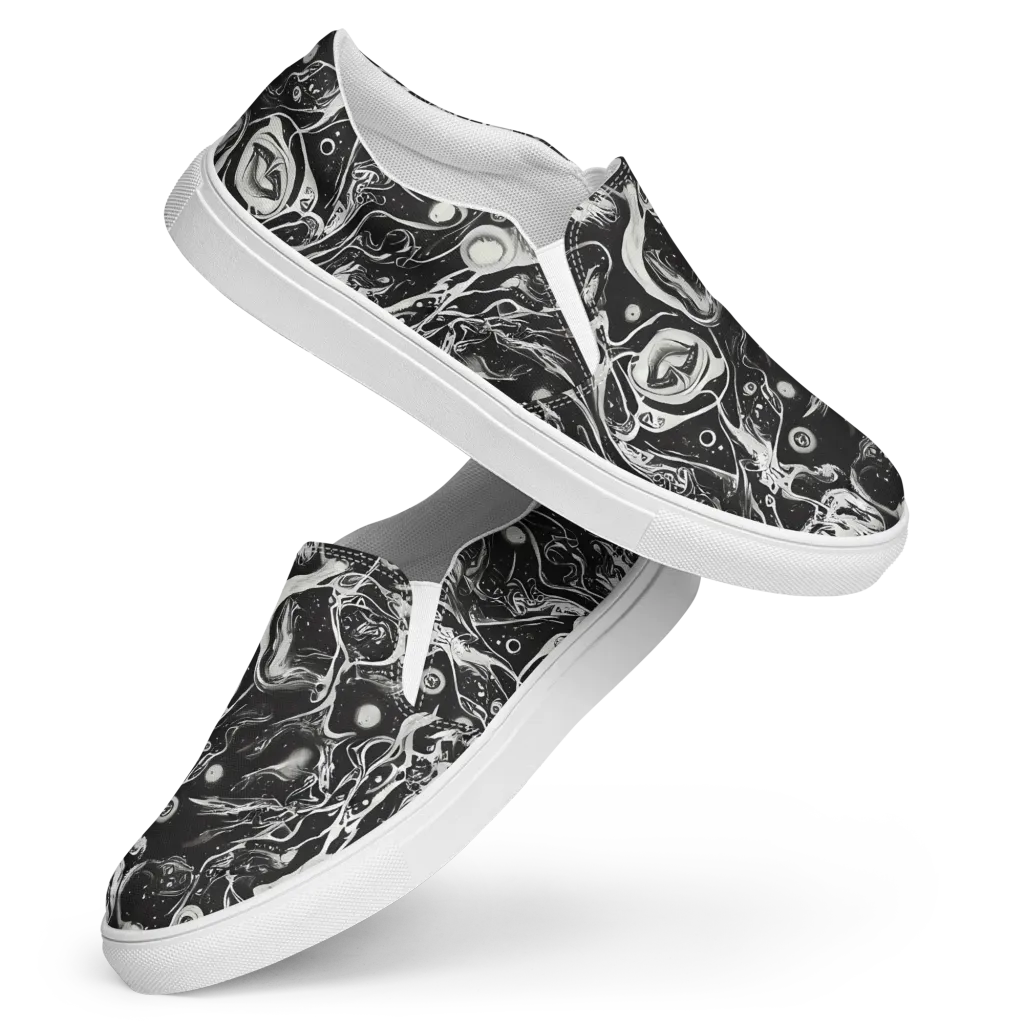 Nocturne Flux on Women's Slip-On Canvas Shoes — Front