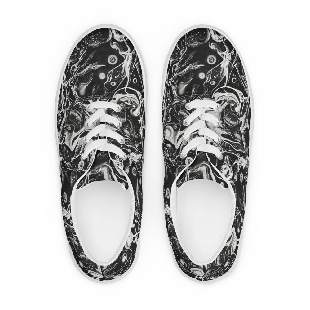 Nocturne Flux on Men's Lace-Up Canvas Shoes — Front