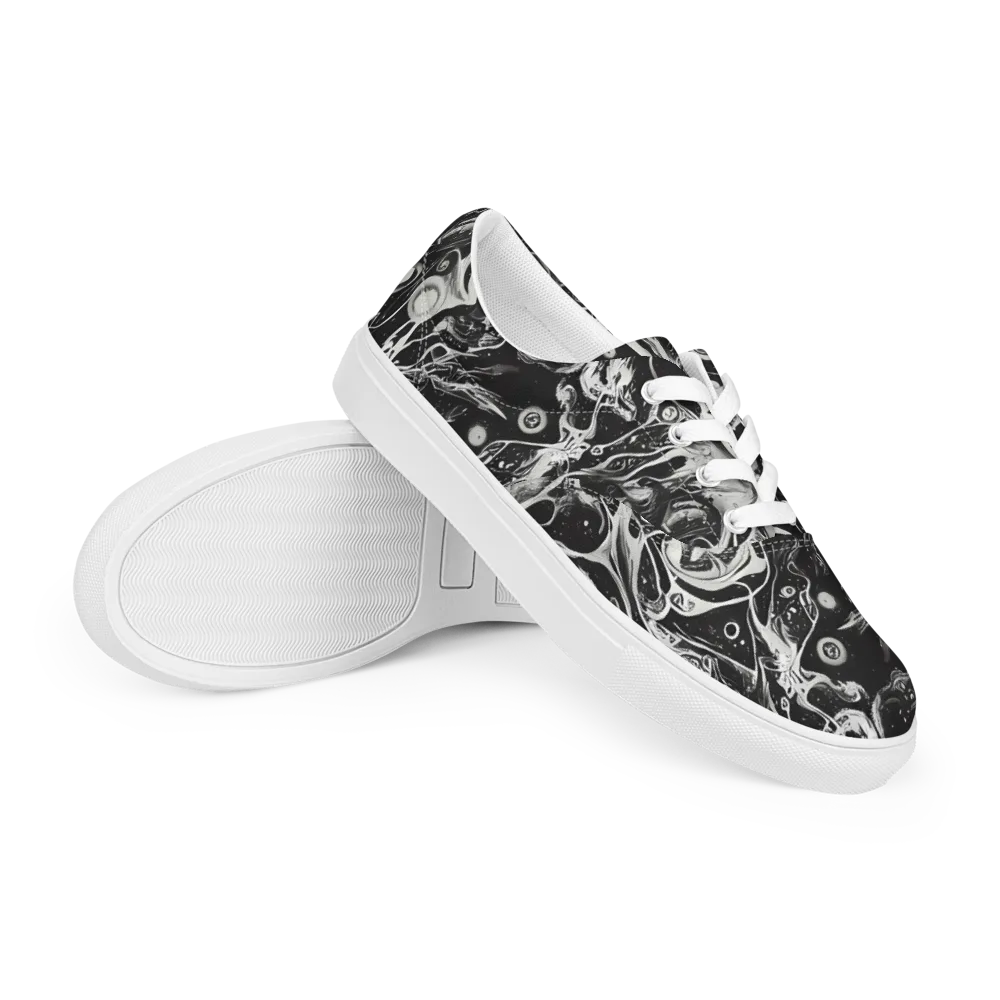 Nocturne Flux on Men's Lace-Up Canvas Shoes — Right Front