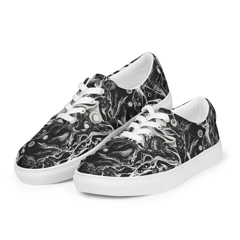 Nocturne Flux on Men's Lace-Up Canvas Shoes — Left Front