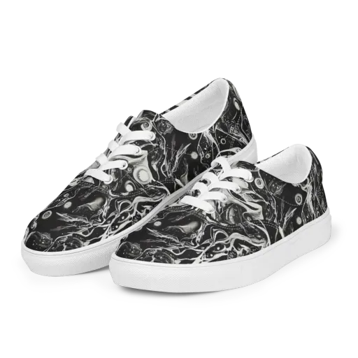 Nocturne Flux on a Men's Lace-Up Canvas Shoes