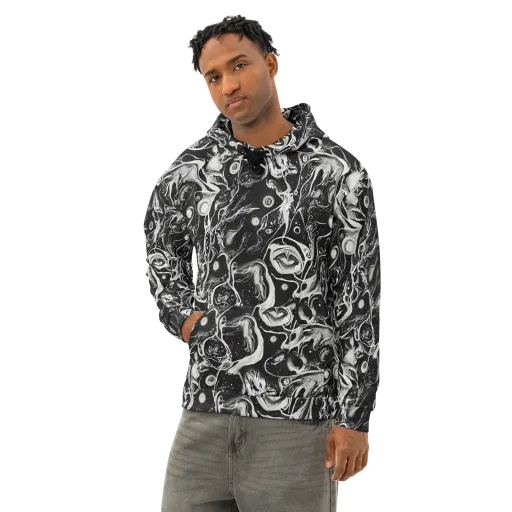 Nocturne Flux on a Cotton Hoodie