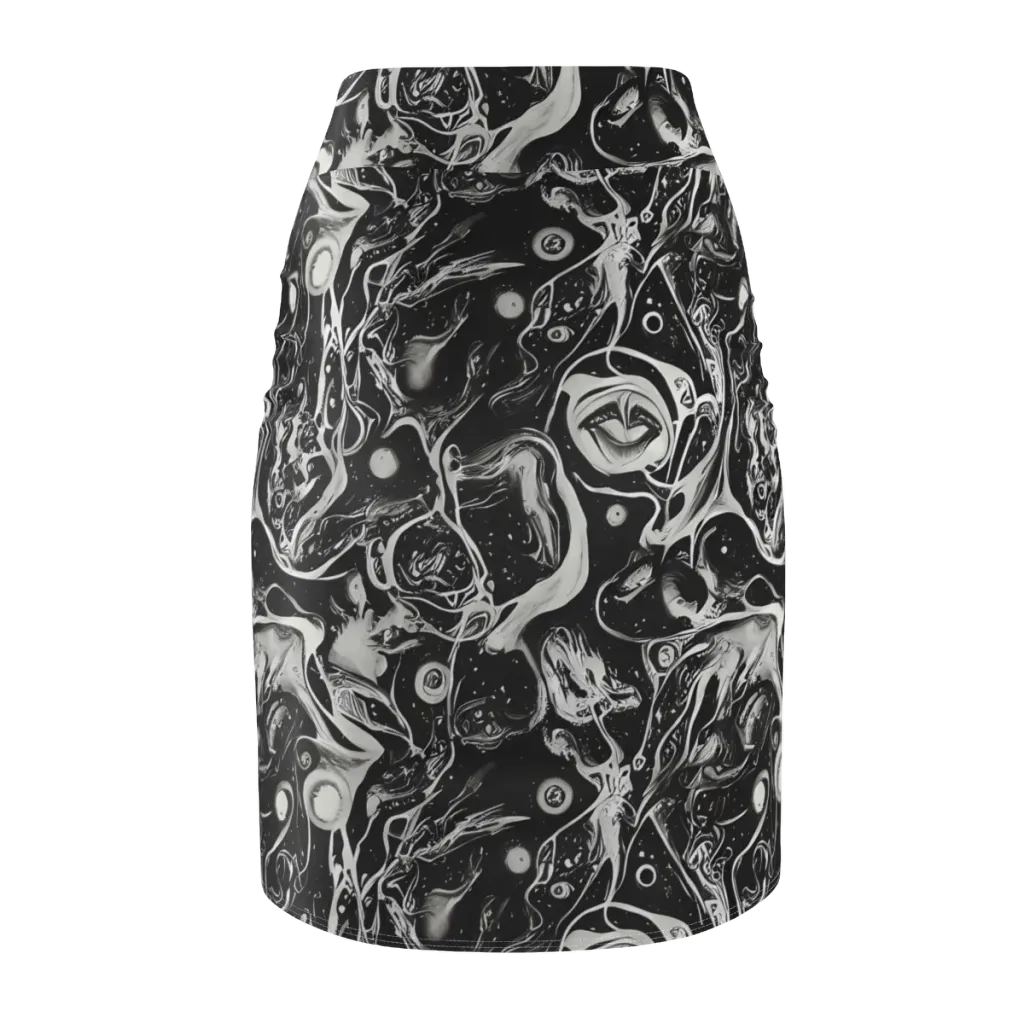 Nocturne Flux on Pencil Skirt — Back