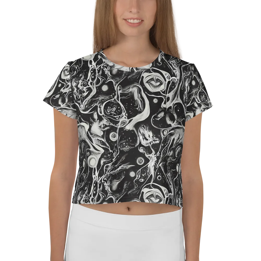 Nocturne Flux on Crop Tee — Front
