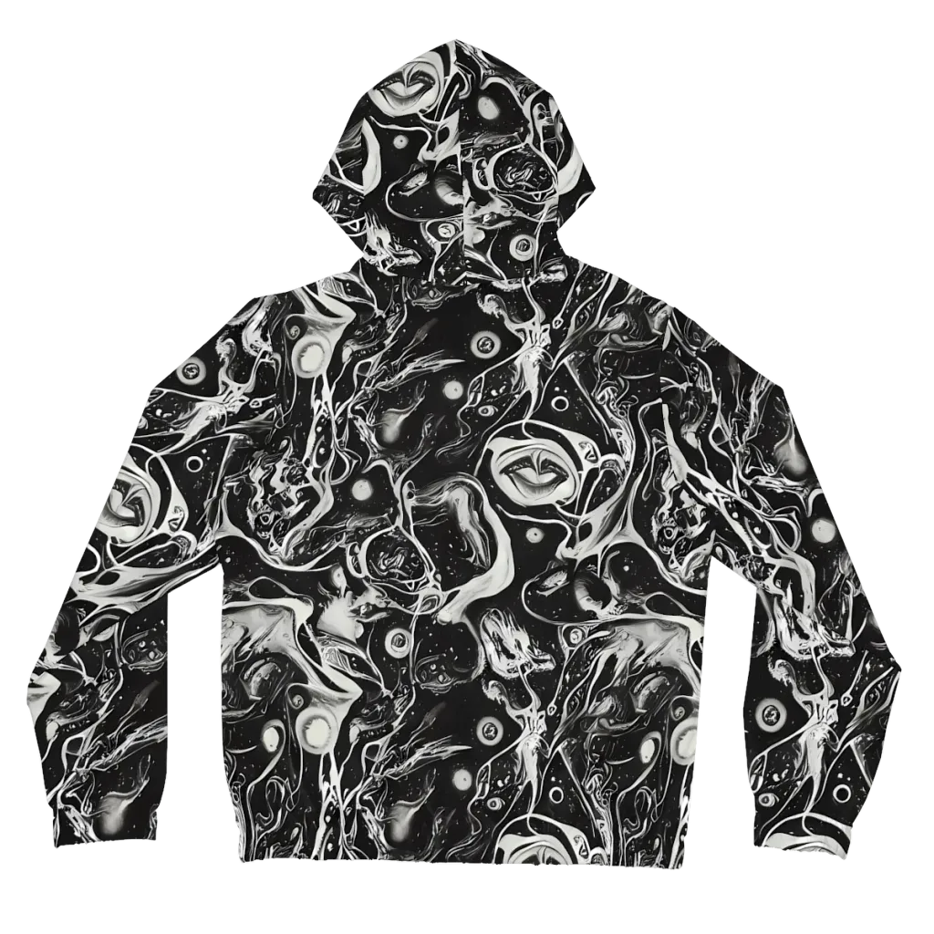 Nocturne Flux on Women's Full-Zip Hoodie — Back
